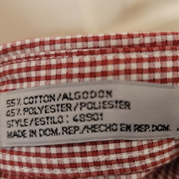 Boys Shirt, TFW, 5, Red/White Houndstooth Check - Picture 4 of 5